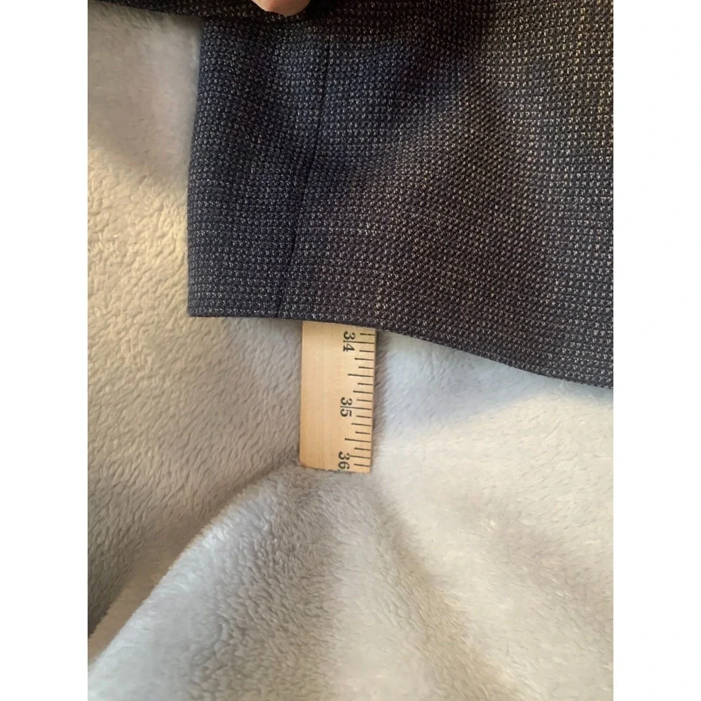 Pronto Uomo Wool Blazer Mens 44R Sport Coat Navy Blue Lambswool Tweed ClassicEUC
